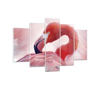 Impression sur Verre 150x100cm Tableaux Image Photo Flamant Rose Oiseau Portrait