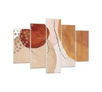 Impression sur Verre 150x100cm Tableaux Image Photo Orange Abstraction Taches