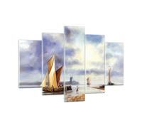 Impression sur Verre 150x100cm Tableaux Image Photo Pêcheur Navire Ventilateur