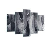 Impression sur Verre 150x100cm Tableaux Image Photo Peinture Brosse Noir
