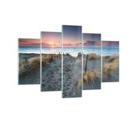 Impression sur Verre 150x100cm Tableaux Image Photo Plage Sable Marche
