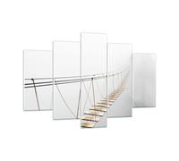 Impression sur Verre 150x100cm Tableaux Image Photo Pont Suspendu Brouillard