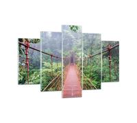 Impression sur Verre 150x100cm Tableaux Image Photo Pont Suspendu Costa Rica