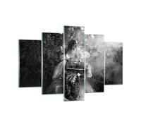 Impression sur Verre 150x100cm Tableaux Image Photo Rétro Vintage Femme