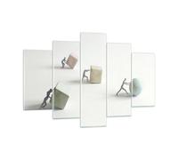 Impression sur Verre 150x100cm Tableaux Image Photo Symbole Boule Cube