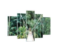 Impression sur Verre 150x100cm Tableaux Image Photo Tropique Jungle Pont