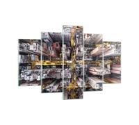 Impression sur Verre 150x100cm Tableaux Metropolis Photographie Aérienne Rue
