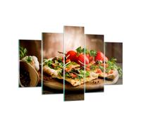 Impression sur Verre 150x100cm Tableaux Pizza vegetariana italie nourriture