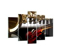 Impression sur Verre 150x100cm Tableaux Touches de piano musique instruments