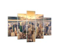 Impression sur Verre 150x100cm Tableaux Ville Gratte-ciel Amérique Centre-ville