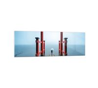 Impression sur Verre 160x50cm Tableaux Image Itsukushima-Jinja Temple Parapluie