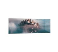 Impression sur Verre 160x50cm Tableaux Image Photo Alpes Bled Église Decoration