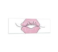 Impression sur Verre 160x50cm Tableaux Image Photo Bouche Image Moderne