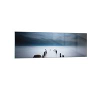 Impression sur Verre 160x50cm Tableaux Image Photo Brise Lames Brouillard Nuit