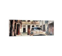 Impression sur Verre 160x50cm Tableaux Image Photo Cubain Voiture Immeubles