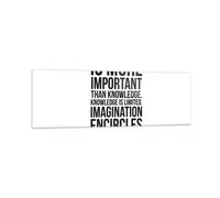 Impression sur Verre 160x50cm Tableaux Image Photo Einstein Maxime Imaginaire