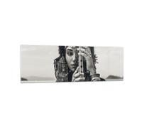 Impression sur Verre 160x50cm Tableaux Image Photo Femme Ethnique Bijoux