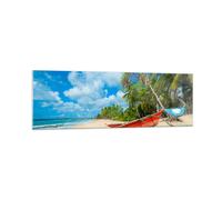 Impression sur Verre 160x50cm Tableaux Image Photo Golfe océan paume bateau