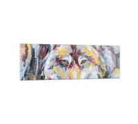 Impression sur Verre 160x50cm Tableaux Image Photo Huile Loup Chien Decoration