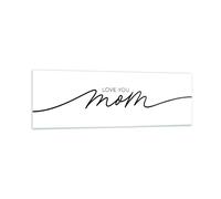 Impression sur Verre 160x50cm Tableaux Image Photo Je t'aime maman Decoration