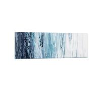 Impression sur Verre 160x50cm Tableaux Image Photo L'Abstraction Ecchymose Bleu
