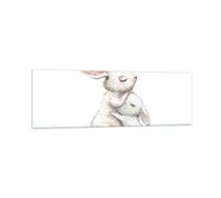 Impression sur Verre 160x50cm Tableaux Image Photo Lapin Lièvre Enfants