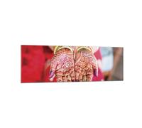 Impression sur Verre 160x50cm Tableaux Image Photo Mains Oriental Patterns