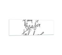 Impression sur Verre 160x50cm Tableaux Image Photo Manuscrit devise croire