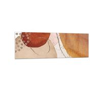 Impression sur Verre 160x50cm Tableaux Image Photo Orange Abstraction Taches