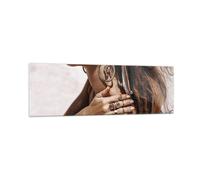 Impression sur Verre 160x50cm Tableaux Image Photo Sable Femme Bijoux Decoration