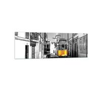 Impression sur Verre 160x50cm Tableaux Image Photo Tram Portugal Lisbonne