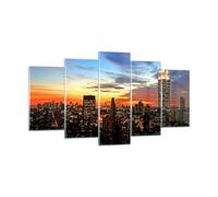 Impression sur Verre 160x85cm Tableaux Amérique bâtiment coucher soleil