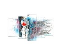 Impression sur Verre 160x85cm Tableaux Astronaute Univers astronomie explorateur