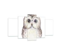 Impression sur Verre 160x85cm Tableaux Chouette Chouette Hulotte Graphiques