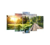 Impression sur Verre 160x85cm Tableaux Image architecture promenade Swan Paysage
