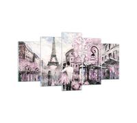 Impression sur Verre 160x85cm Tableaux Image Paris Chemin Illustration eiffle