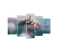 Impression sur Verre 160x85cm Tableaux Image Photo Alpes Bled Église Decoration