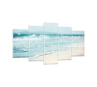 Impression sur Verre 160x85cm Tableaux Image Photo Bord Vague Eau Art Decoration