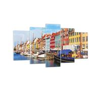 Impression sur Verre 160x85cm Tableaux Image Photo Copenhague Nahavn Navires