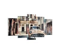 Impression sur Verre 160x85cm Tableaux Image Photo Cubain Voiture Immeubles