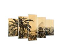 Impression sur Verre 160x85cm Tableaux Image Photo Palmiers Forest Des Pluies
