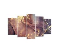 Impression sur Verre 160x85cm Tableaux Image Photo Pierre Or Marbre Decoration