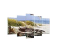 Impression sur Verre 160x85cm Tableaux Image Photo Plage Mouettes Łódź