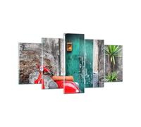 Impression sur Verre 160x85cm Tableaux Image Scooter transport italie rétro