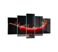 Impression sur Verre 160x85cm Tableaux Piment paprika organique agriculture