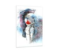 Impression sur Verre 50x70cm Tableaux Astronaute Univers astronomie explorateur