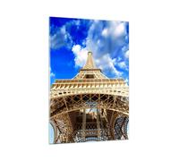 Impression sur Verre 50x70cm Tableaux Image Architecture paris ville eiffel