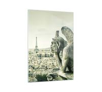 Impression sur Verre 50x70cm Tableaux Image Photo Gargouilles Paris Notre-Dame