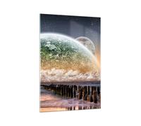 Impression sur Verre 70x100cm Tableaux Image Abstraction planète terre globe