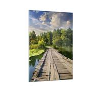 Impression sur Verre 70x100cm Tableaux Image architecture promenade Swan Paysage